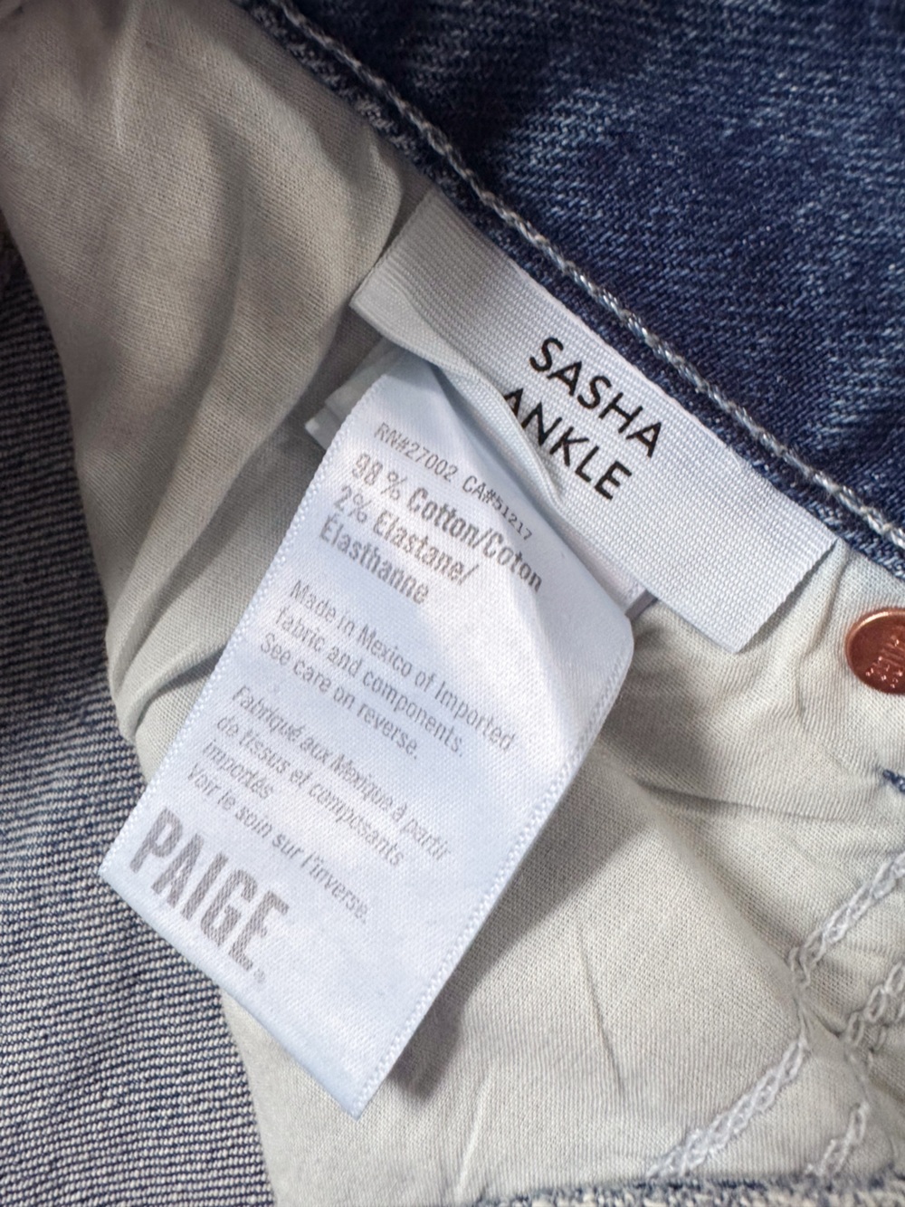PAIGE Sasha Wide Cuff Ankle Jeans in Blue Note Distressed | 27 - Picture 11 of 13